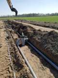 Straatkolk met dubbele, gelijke uitgang